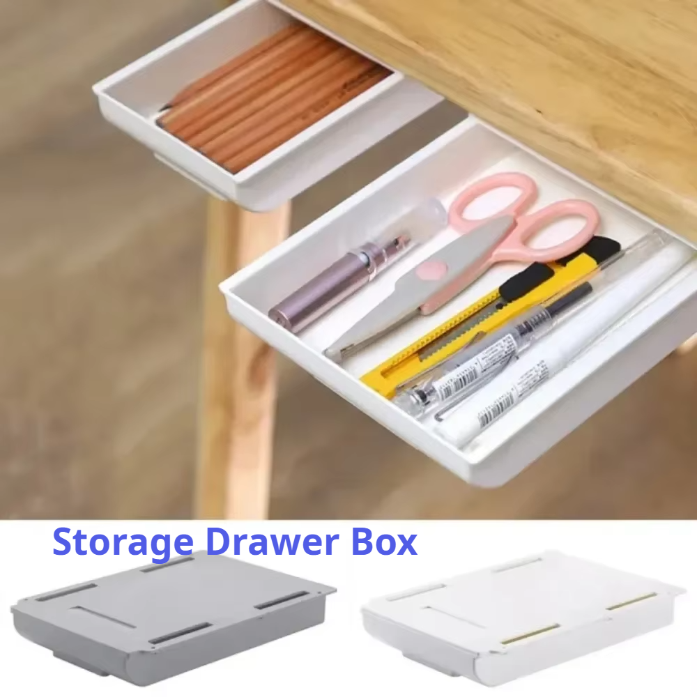 Under Desk Drawer – Hidden Self-Adhesive Storage Tray