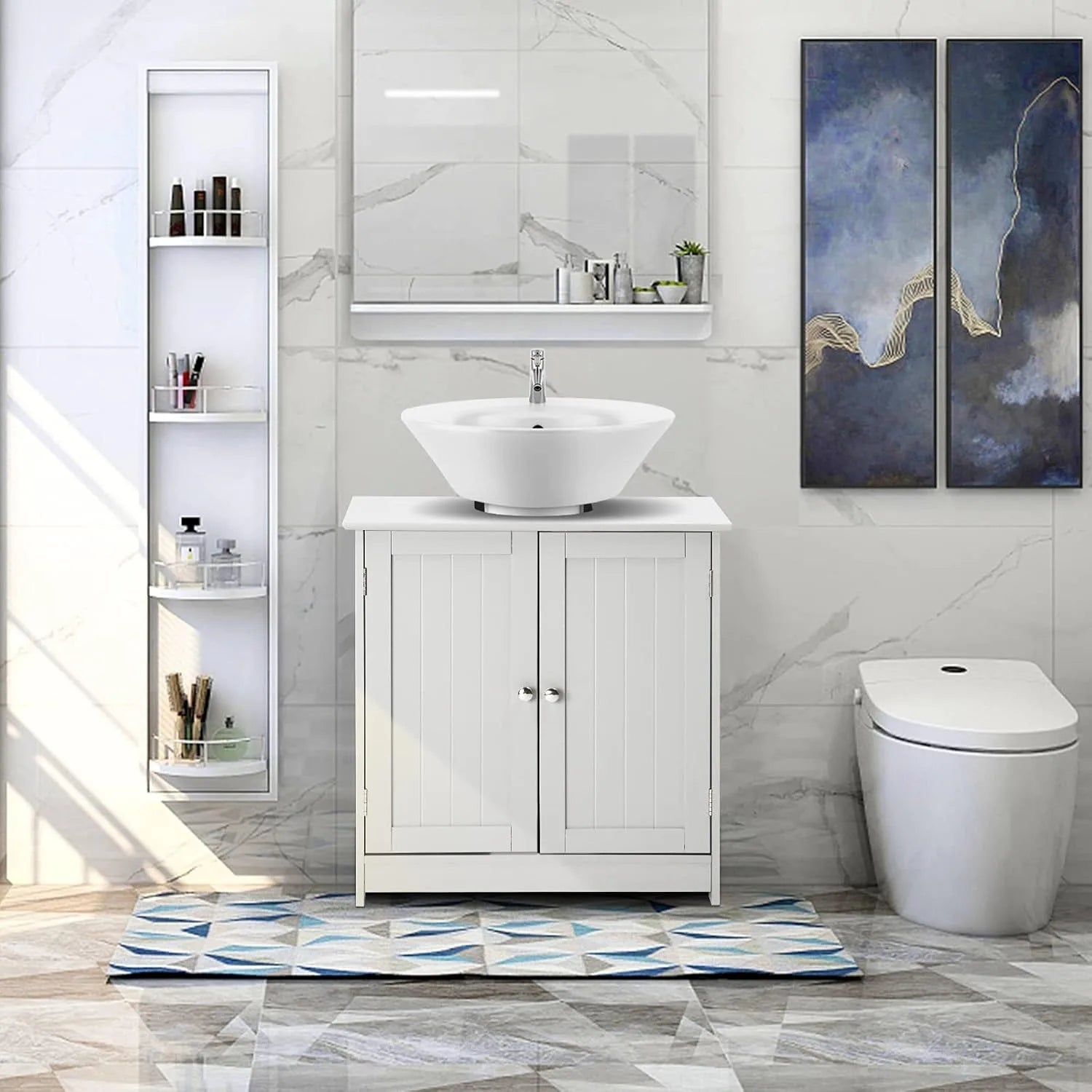 Pedestal Sink Cabinet – Space-Saving Bathroom Storage