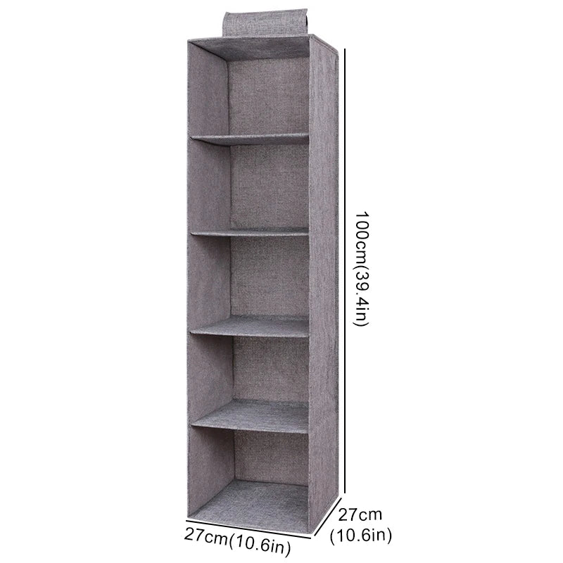 Hanging Closet Organizer – Foldable Storage Shelves with Drawers