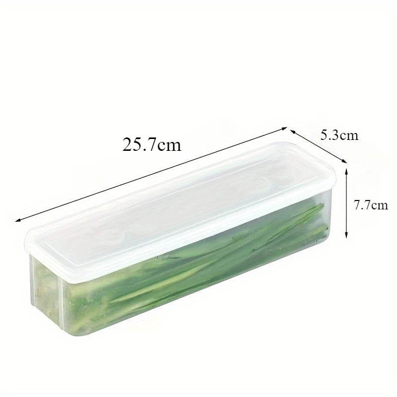Refrigerator Fresh-Keeping Storage Box, Transparent Sealed Food Preservation Container for Fruits & Vegetables