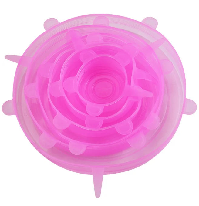 6Pcs Silicone Stretch Lids Set – Reusable Airtight Food Covers