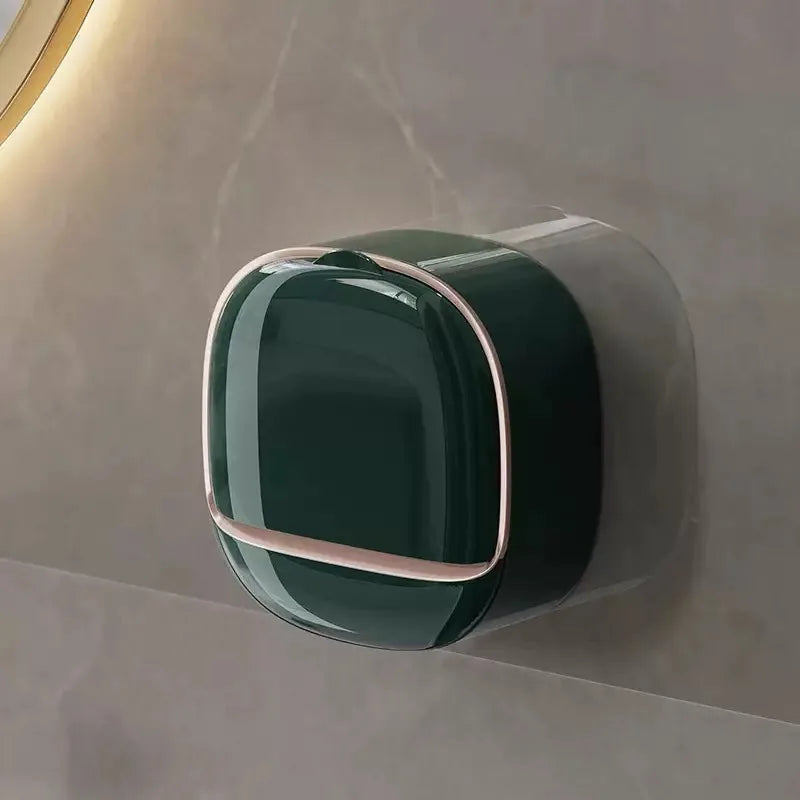 Waterproof Shower Soap Dish with Drainage – Wall-Mounted Hanging Soap Storage Holder