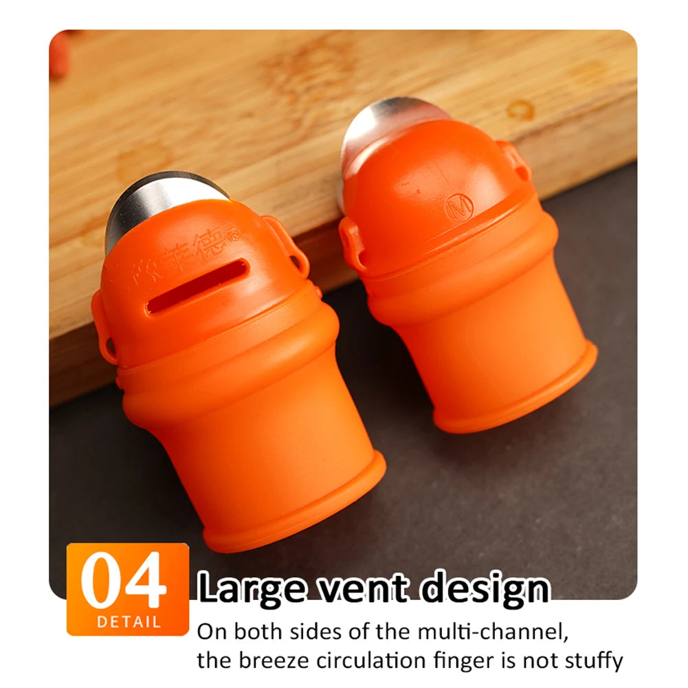 Silicone Finger Cutting Protector with Blade – Garden Harvest Thumb Knife for Vegetables & Plants