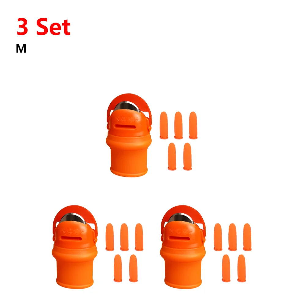 Silicone Finger Cutting Protector with Blade – Garden Harvest Thumb Knife for Vegetables & Plants