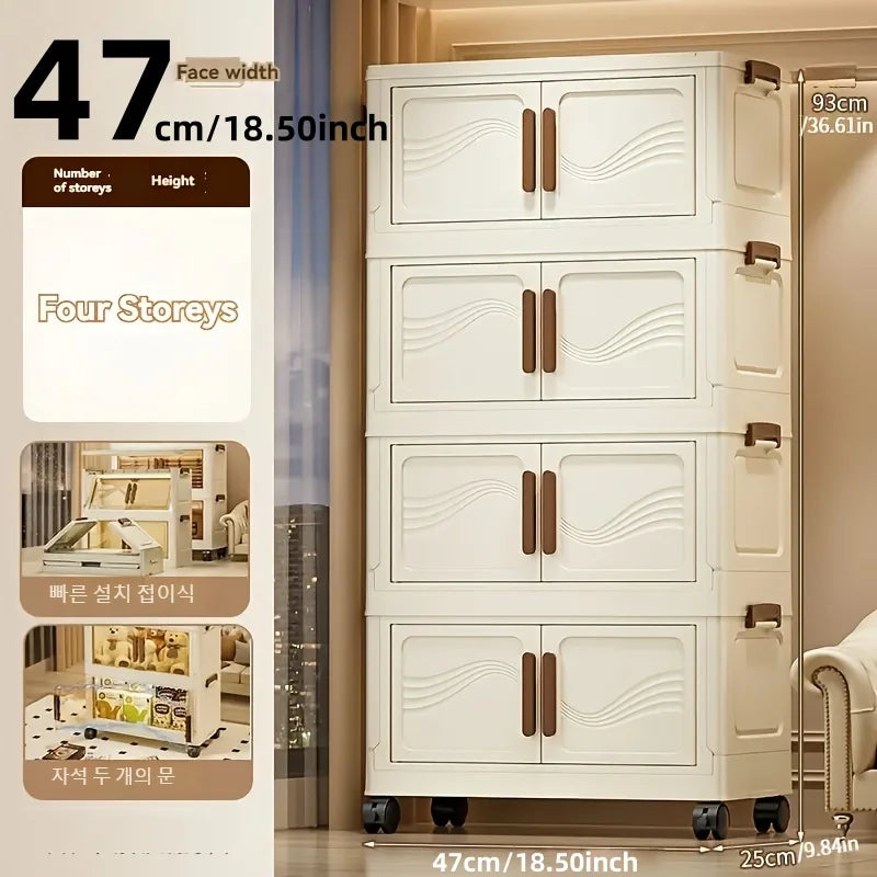 Nest Locker™ ClearDoor Foldable Storage Box – Stackable Space-Saving Organizer for Clothes, Books & Toys