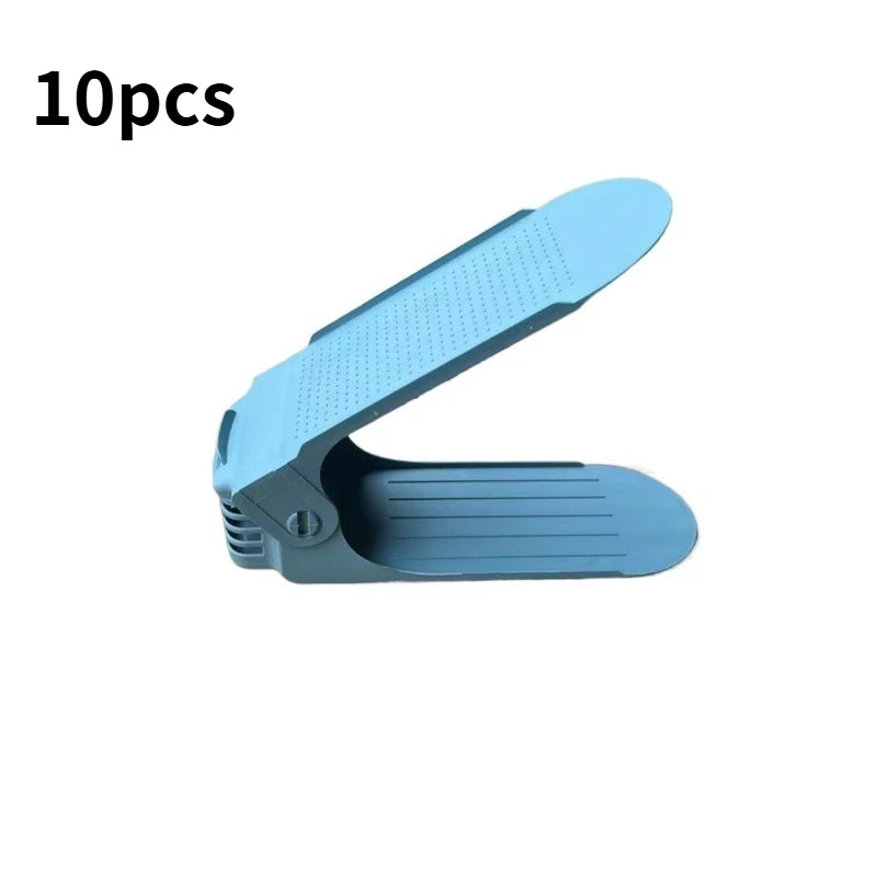 10Pcs Adjustable Shoe Stackers – Double-Layer Space-Saving Shoe Organizers