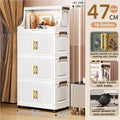 Nest Locker™ Large Foldable Storage Cabinet with Clear Flip-Top & Wheels – Mobile Space-Saving Organizer