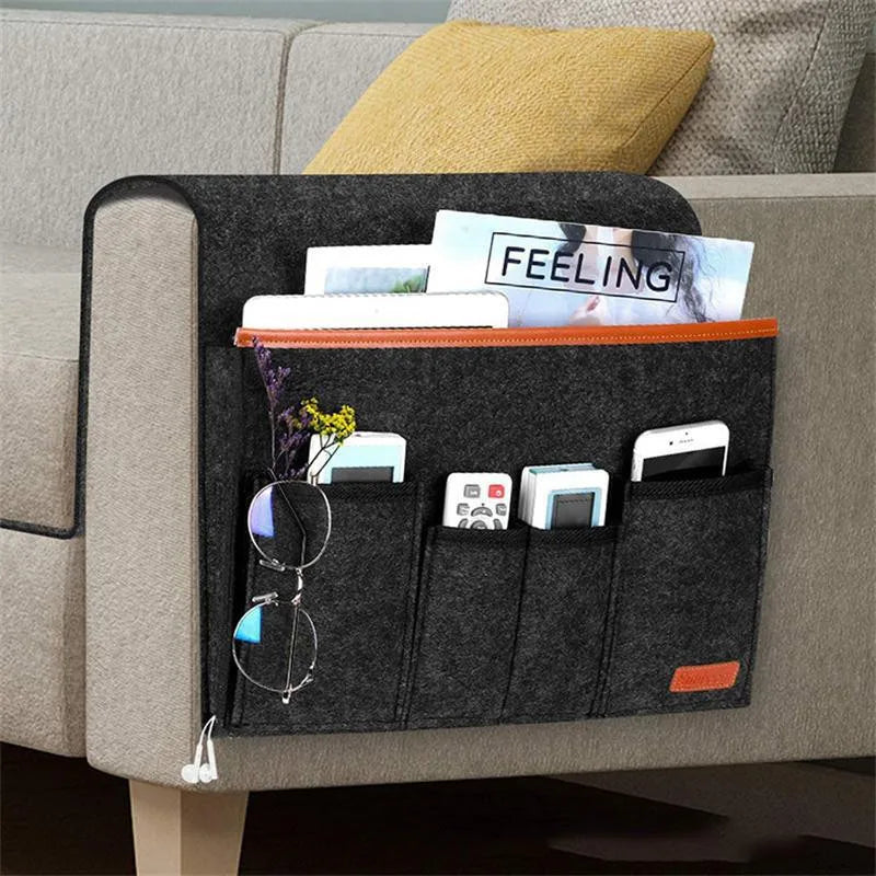 Sofa Armrest Organizer – Smart Felt Storage for Everyday Essentials