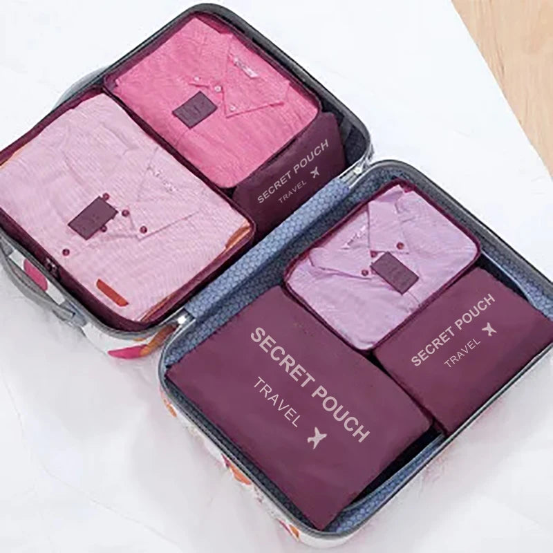 Travel Organizer Set – 6-Piece Packing Cubes for Clothes & Essentials
