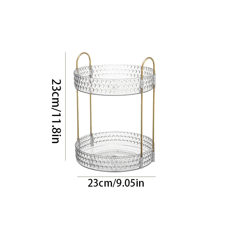 360° Rotating Makeup Organizer – 3 Tier Vanity Storage Rack