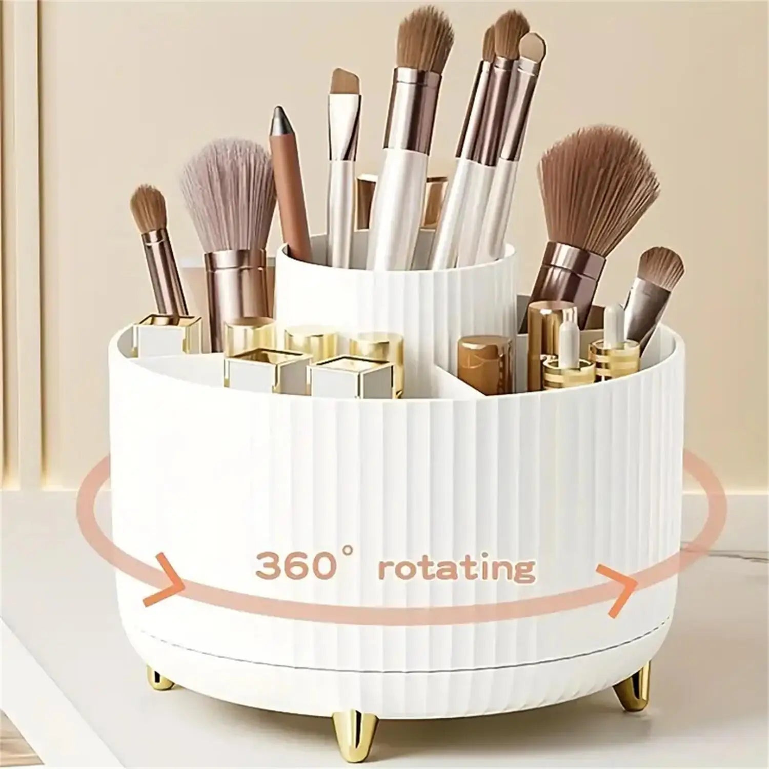 Rotating Makeup Organizer – 360° Easy Access Storage
