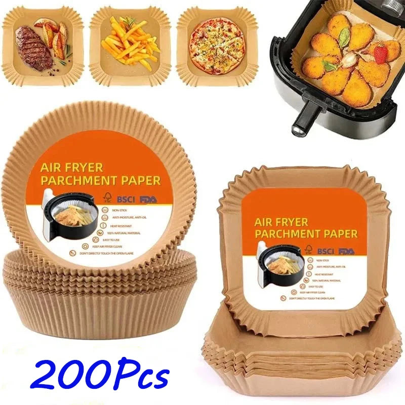 50/100/200Pcs Air Fryer Baking Paper Non-Stick