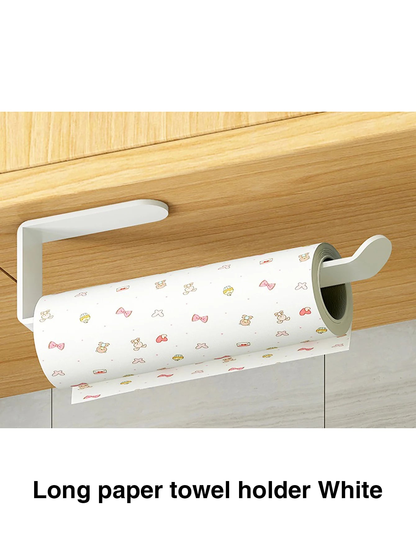 Adhesive Paper Towel Holder, Wall-Mounted Tissue & Toilet Roll Dispenser for Kitchen, Bathroom & Cabinet Storage