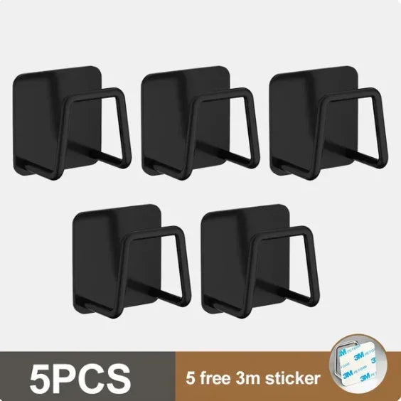 1-8pcs Kitchen Sponge holder Self Adhesive Sink Sponges Drain Drying Rack Wall Hooks Organizer bathroom Storage Rack