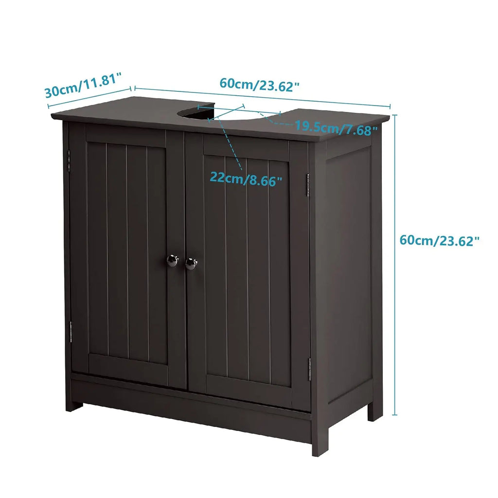 Pedestal Sink Storage Cabinet – Space-Saving Bathroom Vanity with Adjustable Shelf