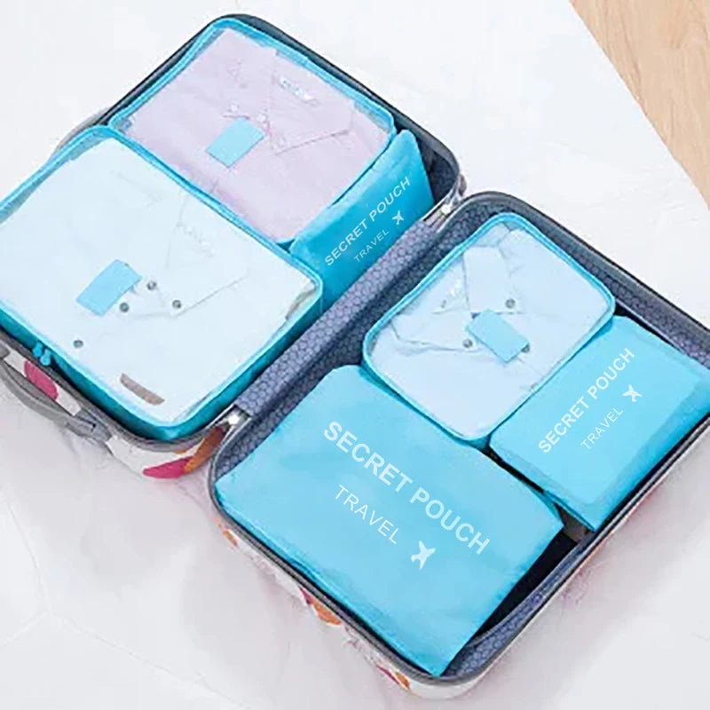 Travel Organizer Set – 6-Piece Packing Cubes for Clothes & Essentials