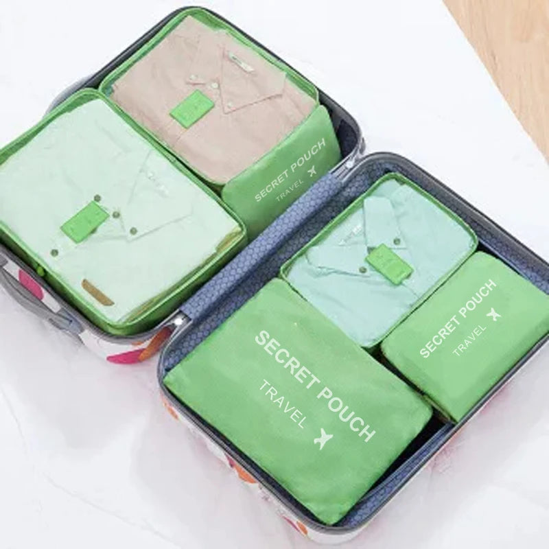 Travel Organizer Set – 6-Piece Packing Cubes for Clothes & Essentials