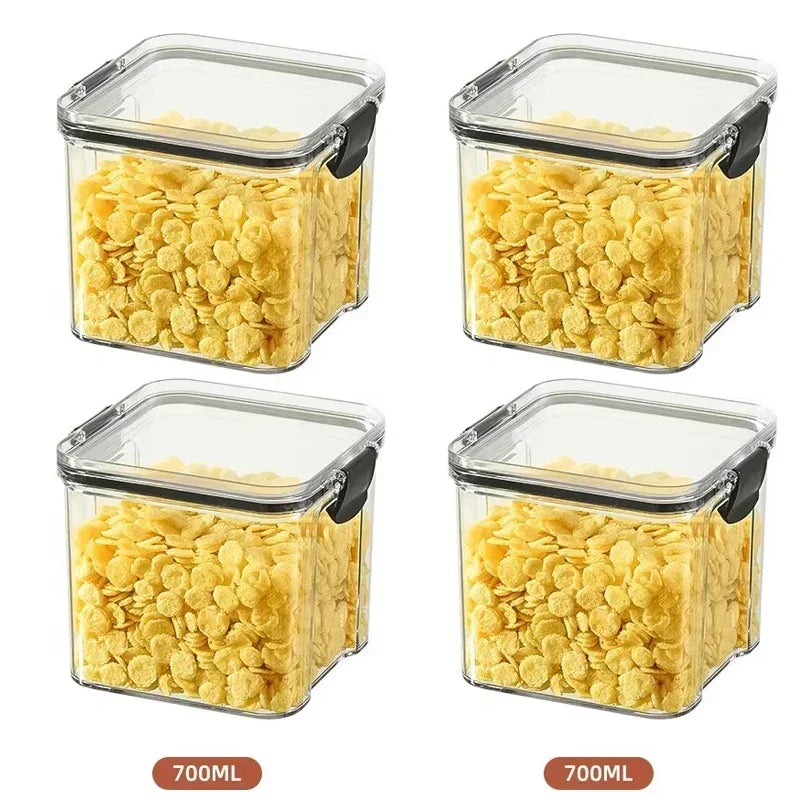 Stackable Airtight Kitchen Storage Containers – Grain & Food Organizer Set