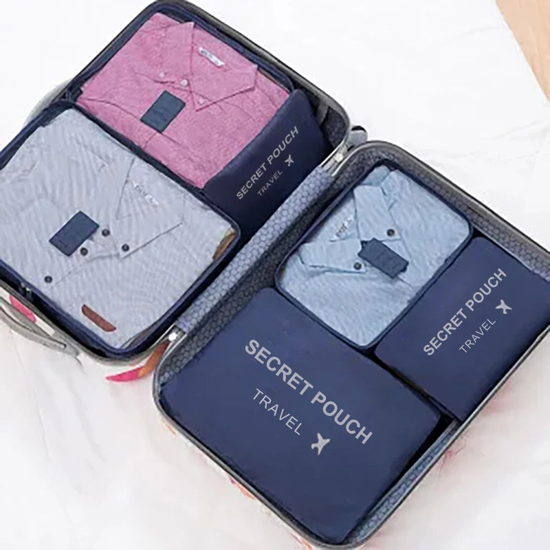 Travel Organizer Set – 6-Piece Packing Cubes for Clothes & Essentials