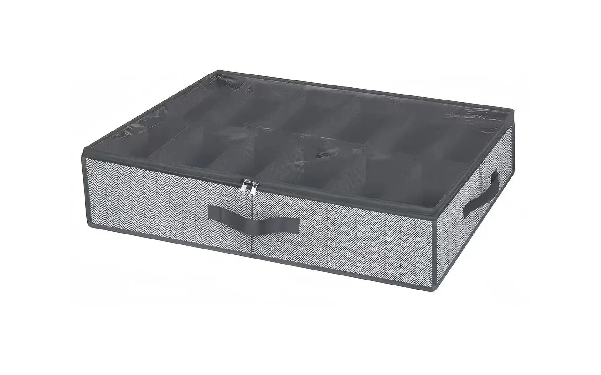 Under-Bed Shoe Storage Organizer – Foldable Clear Window Box (Holds 12–16 Pairs)