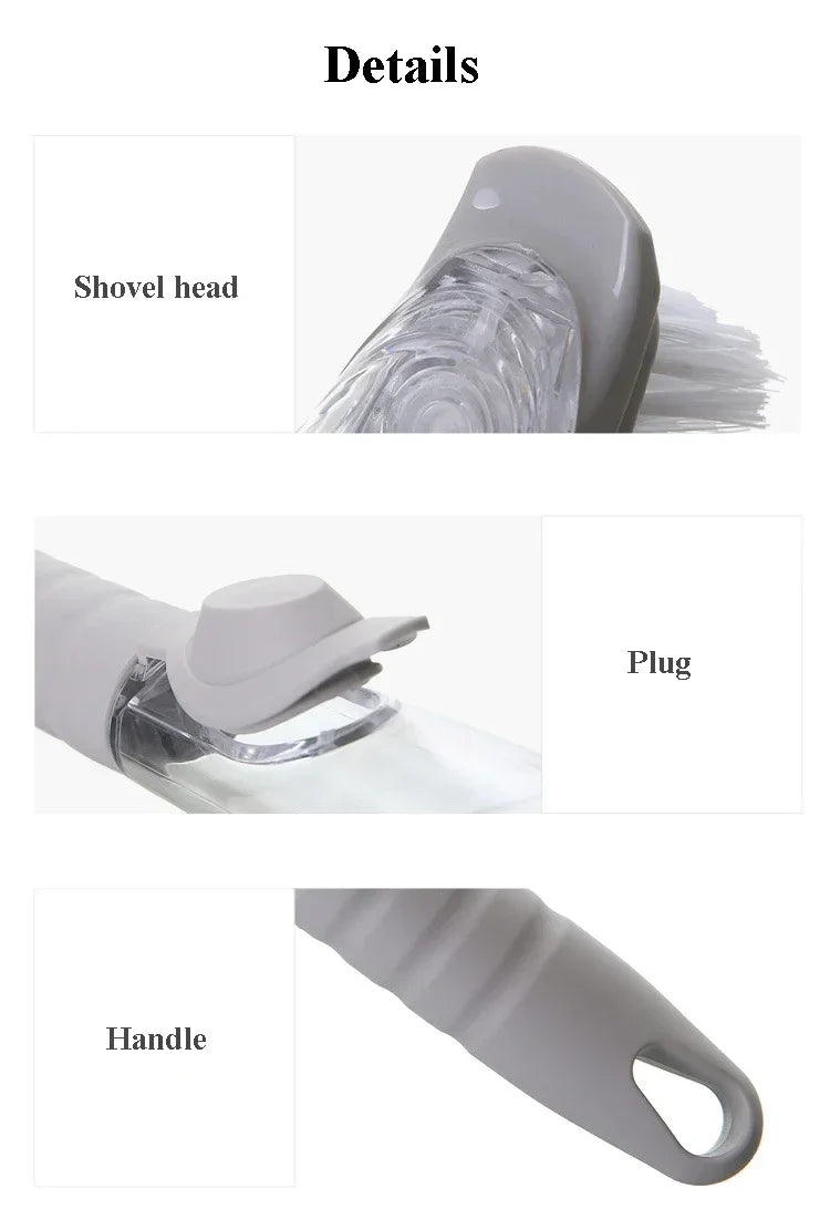 2-in-1 Kitchen Cleaning Brush, Long Handle Dish Brush with Soap Dispenser