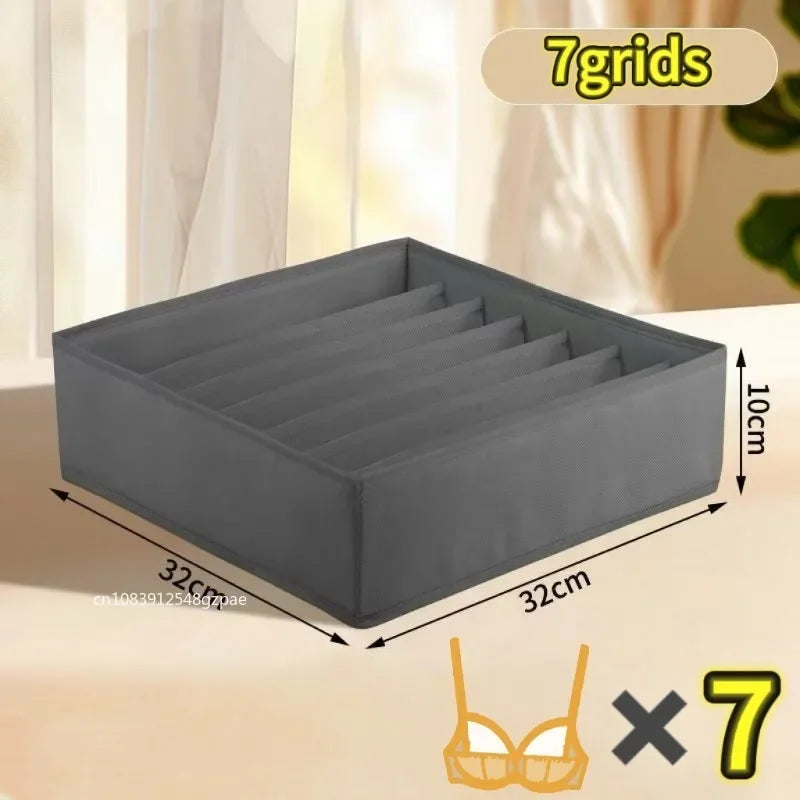 4-Piece Foldable Underwear & Socks Drawer Organizer Set – Non-Woven Storage Boxes