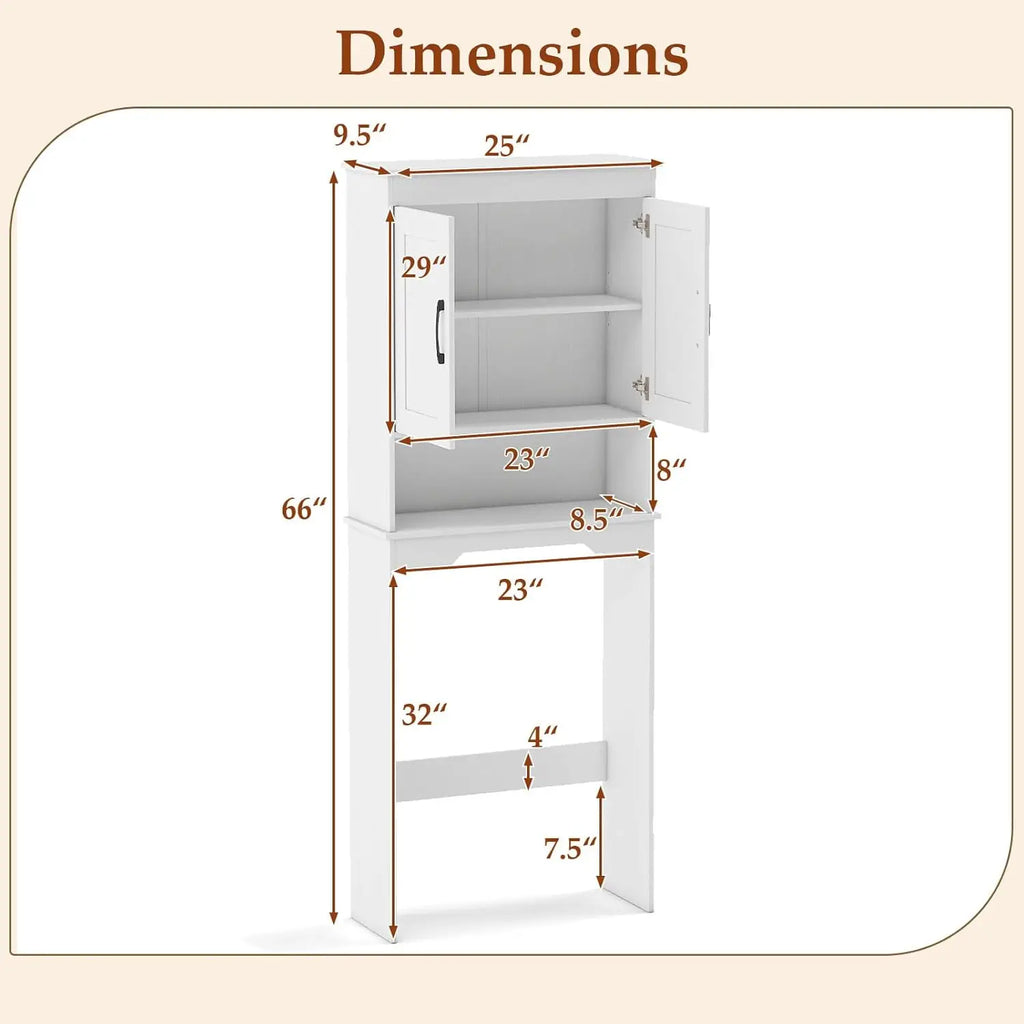 Over Toilet Cabinet – Vertical Space-Saving Storage