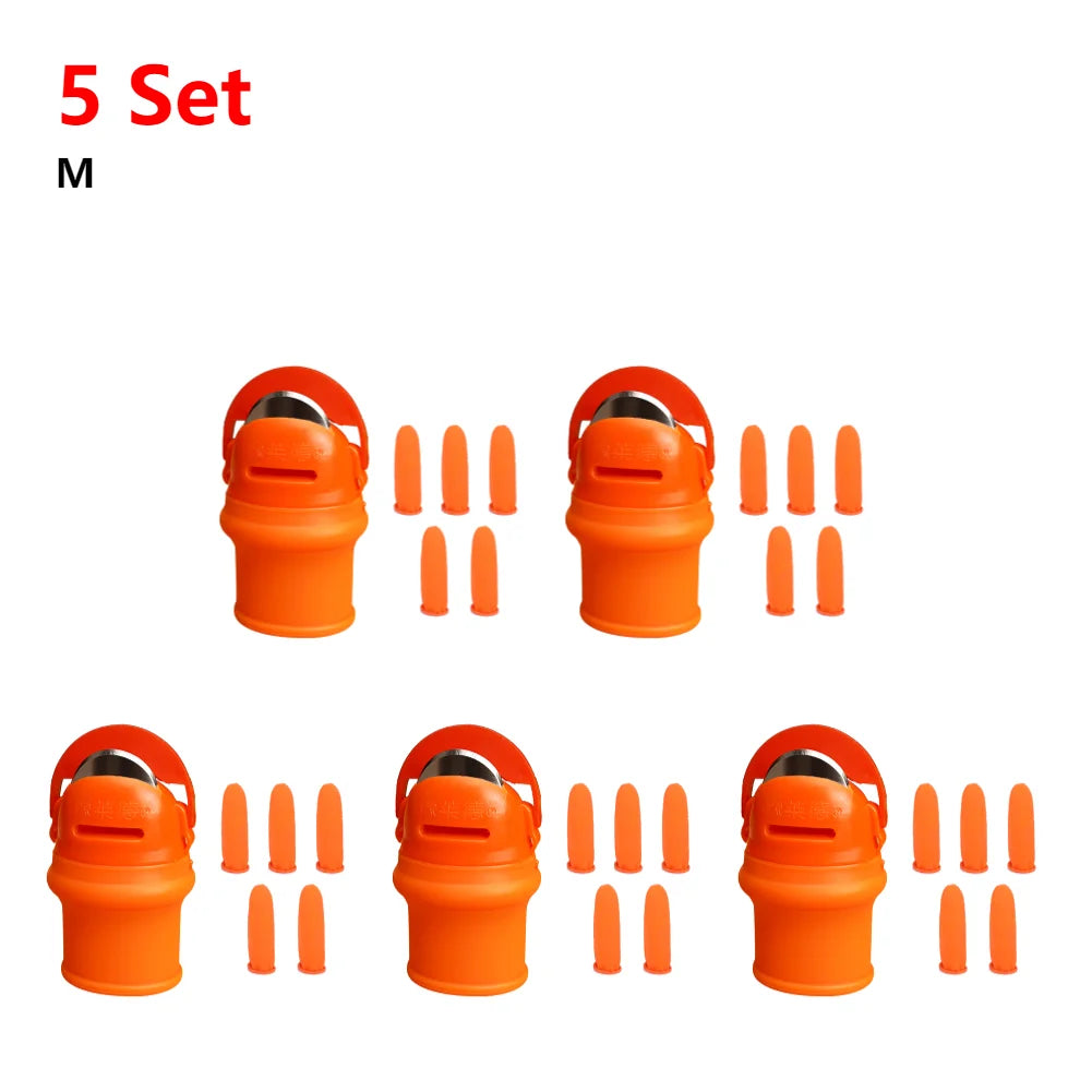 Silicone Finger Cutting Protector with Blade – Garden Harvest Thumb Knife for Vegetables & Plants