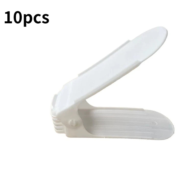 10Pcs Adjustable Shoe Stackers – Double-Layer Space-Saving Shoe Organizers