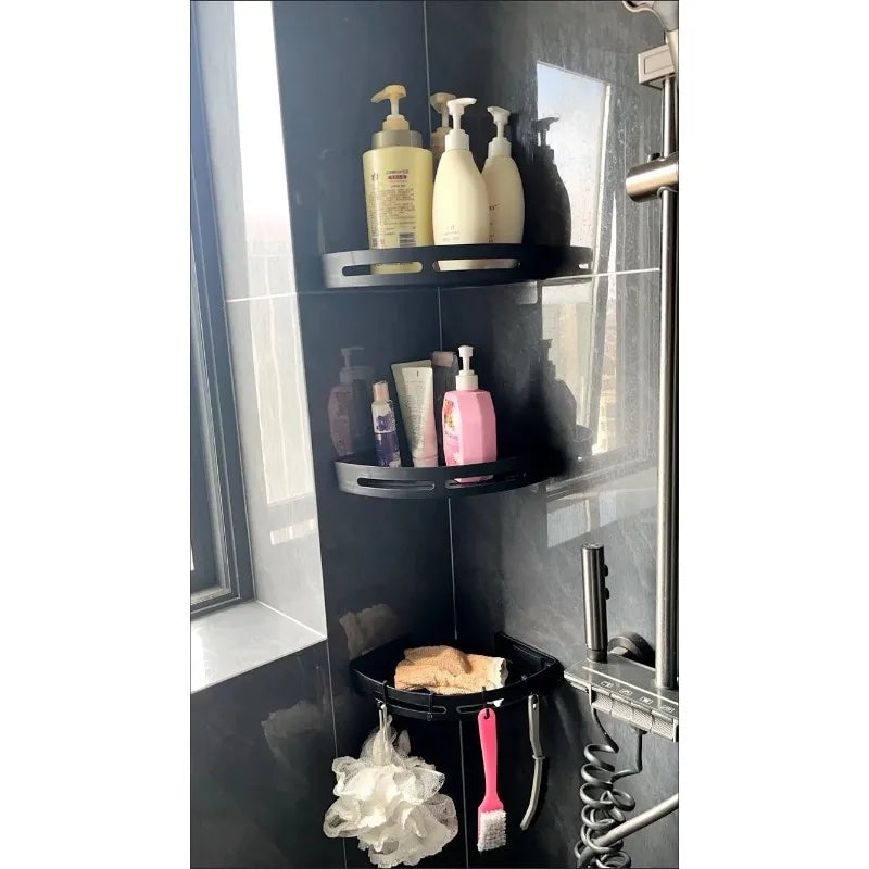 Adhesive Shower Shelf – No-Drill Waterproof Bathroom Organizer (1–3 PCS)