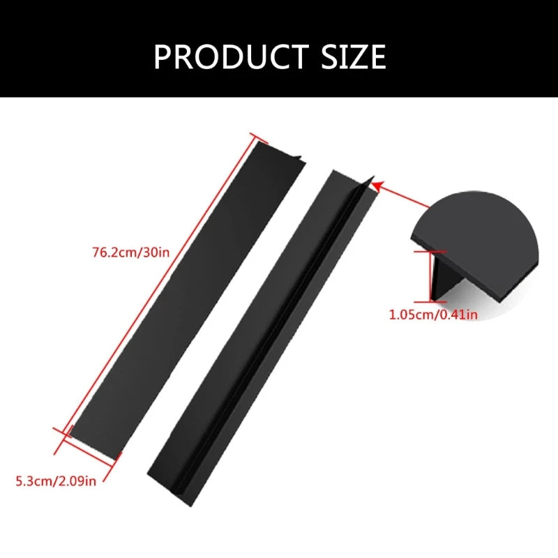 2Pcs Stove Counter Gaps Cover Silicone Strips Oil Dust Water Seal Cooker Cover