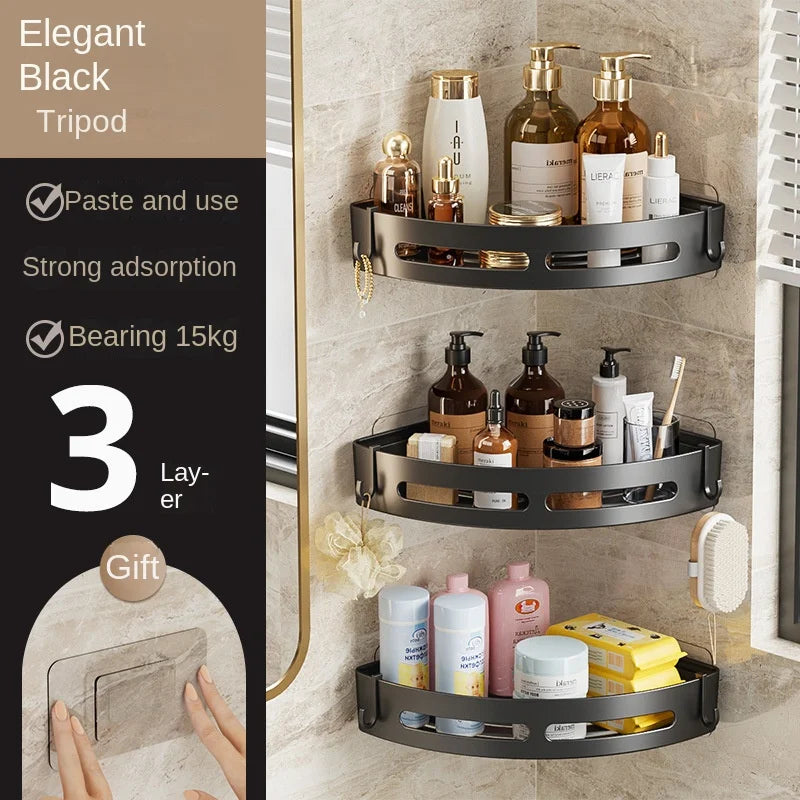 Adhesive Shower Shelf – No-Drill Waterproof Bathroom Organizer (1–3 PCS)