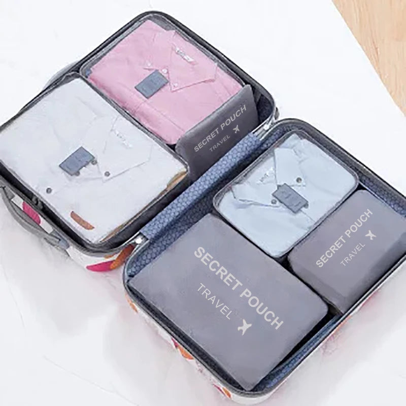 Travel Organizer Set – 6-Piece Packing Cubes for Clothes & Essentials