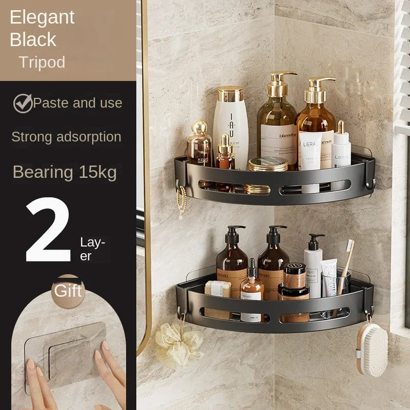 Adhesive Shower Shelf – No-Drill Waterproof Bathroom Organizer (1–3 PCS)