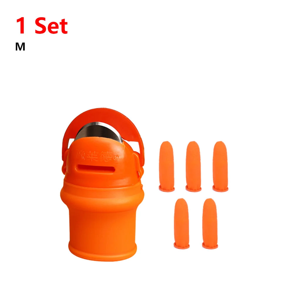 Silicone Finger Cutting Protector with Blade – Garden Harvest Thumb Knife for Vegetables & Plants