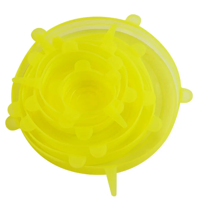 6Pcs Silicone Stretch Lids Set – Reusable Airtight Food Covers