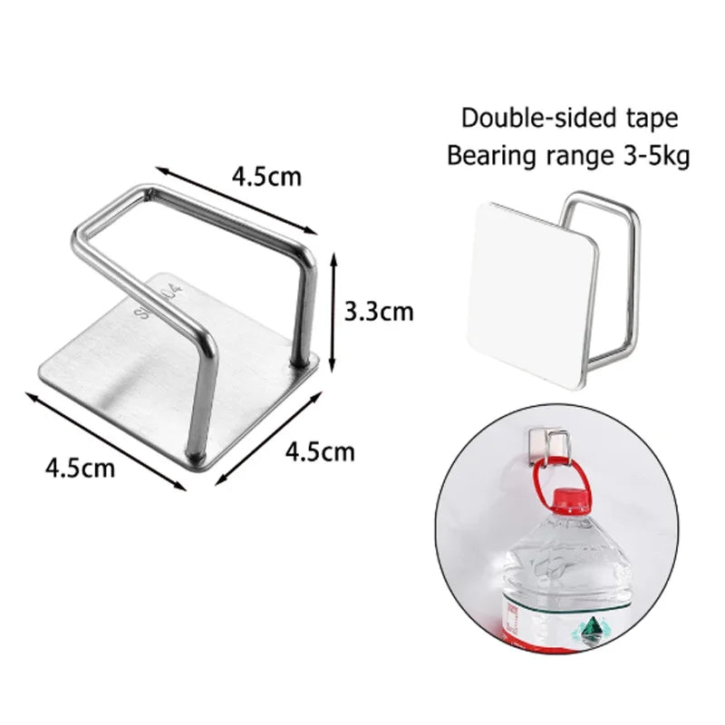 1-8pcs Kitchen Sponge holder Self Adhesive Sink Sponges Drain Drying Rack Wall Hooks Organizer bathroom Storage Rack