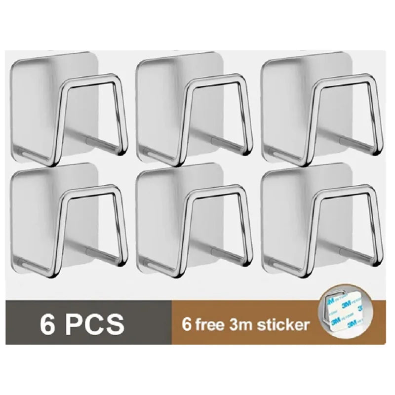 1-8pcs Kitchen Sponge holder Self Adhesive Sink Sponges Drain Drying Rack Wall Hooks Organizer bathroom Storage Rack