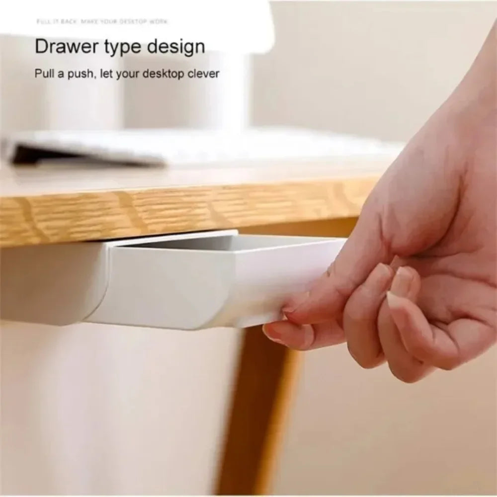 Under Desk Drawer – Hidden Self-Adhesive Storage Tray