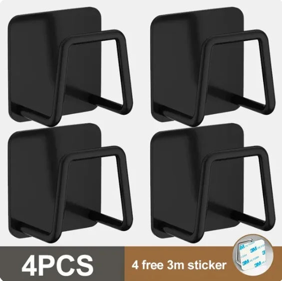 1-8pcs Kitchen Sponge holder Self Adhesive Sink Sponges Drain Drying Rack Wall Hooks Organizer bathroom Storage Rack