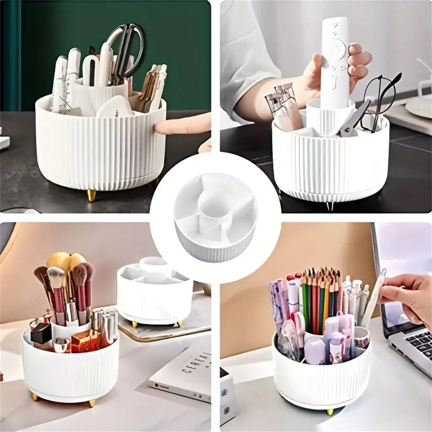 Rotating Makeup Organizer – 360° Easy Access Storage