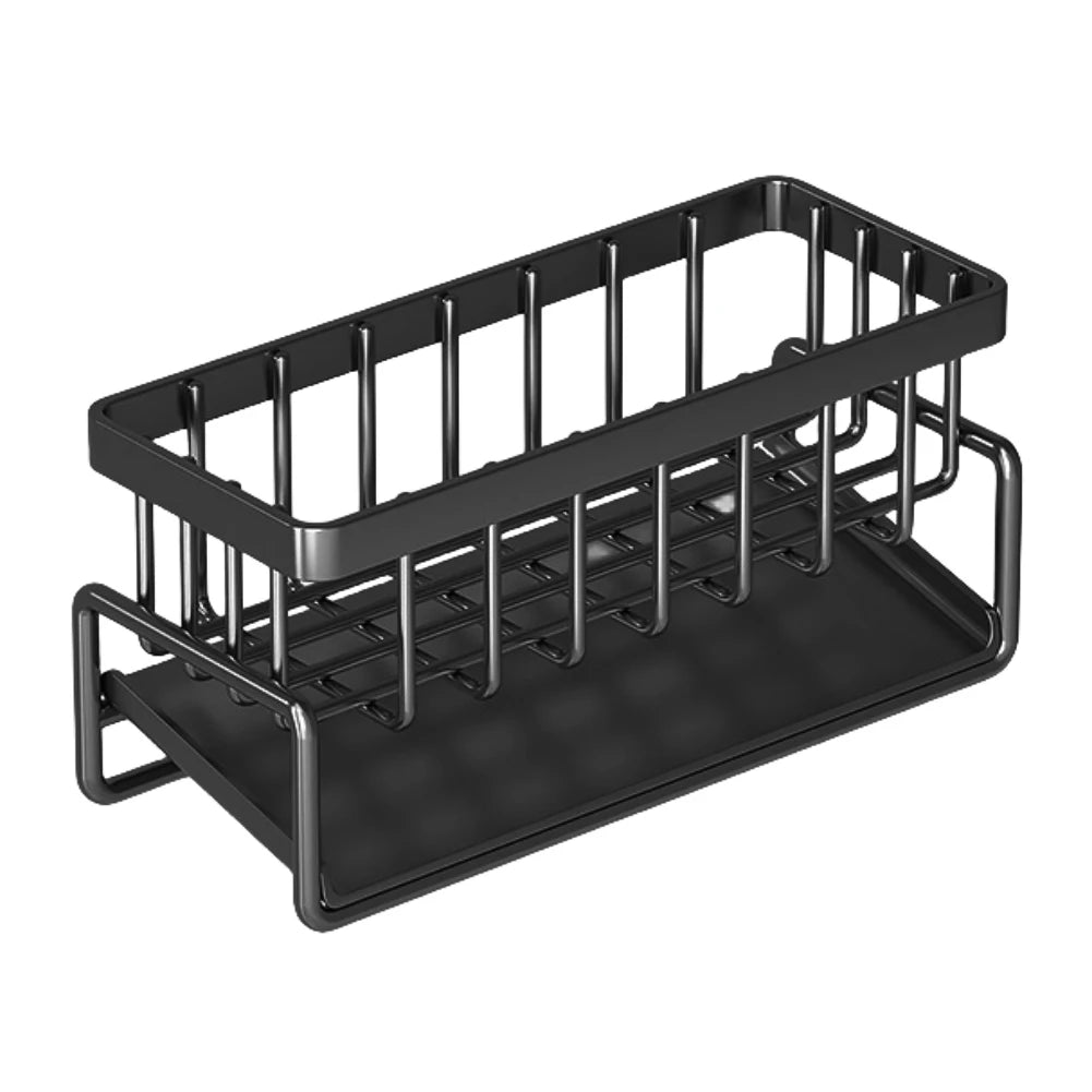Kitchen Sink Organizer – Stainless Steel Sponge & Faucet Rack