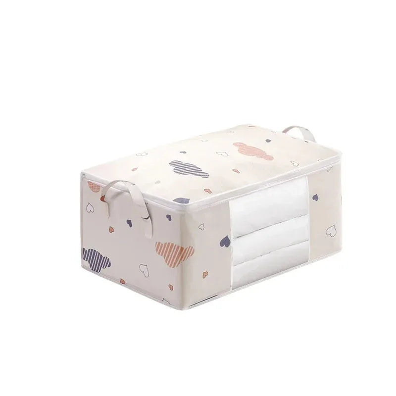 Large Storage Bag – Foldable Closet Organizer with Handles & Clear Window