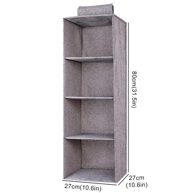 Hanging Closet Organizer – Foldable Storage Shelves with Drawers