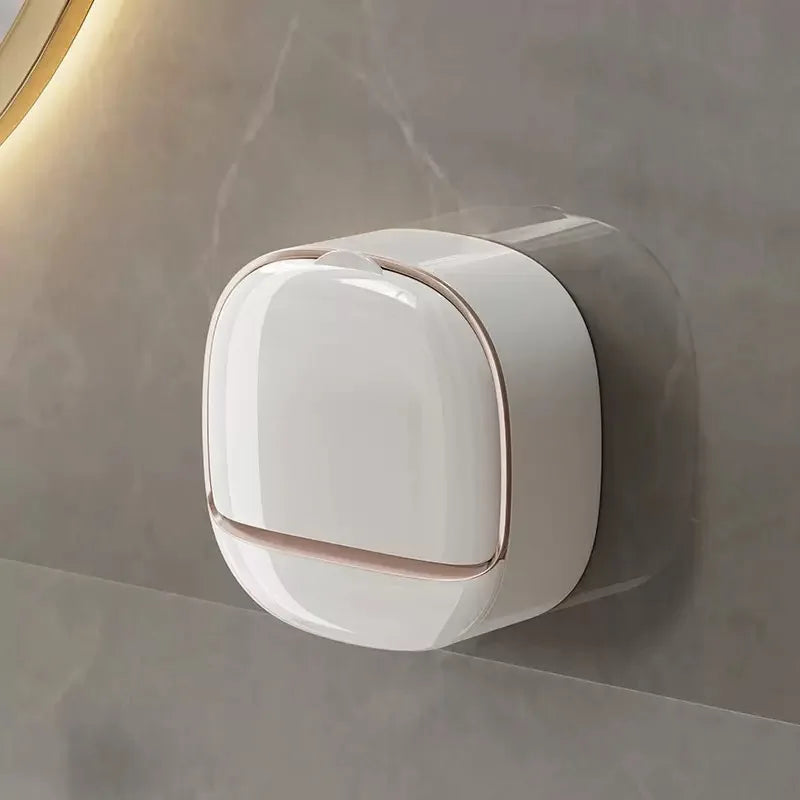 Waterproof Shower Soap Dish with Drainage – Wall-Mounted Hanging Soap Storage Holder