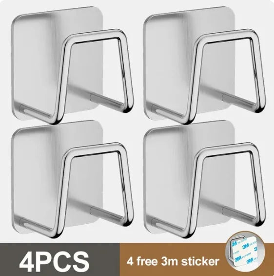 1-8pcs Kitchen Sponge holder Self Adhesive Sink Sponges Drain Drying Rack Wall Hooks Organizer bathroom Storage Rack