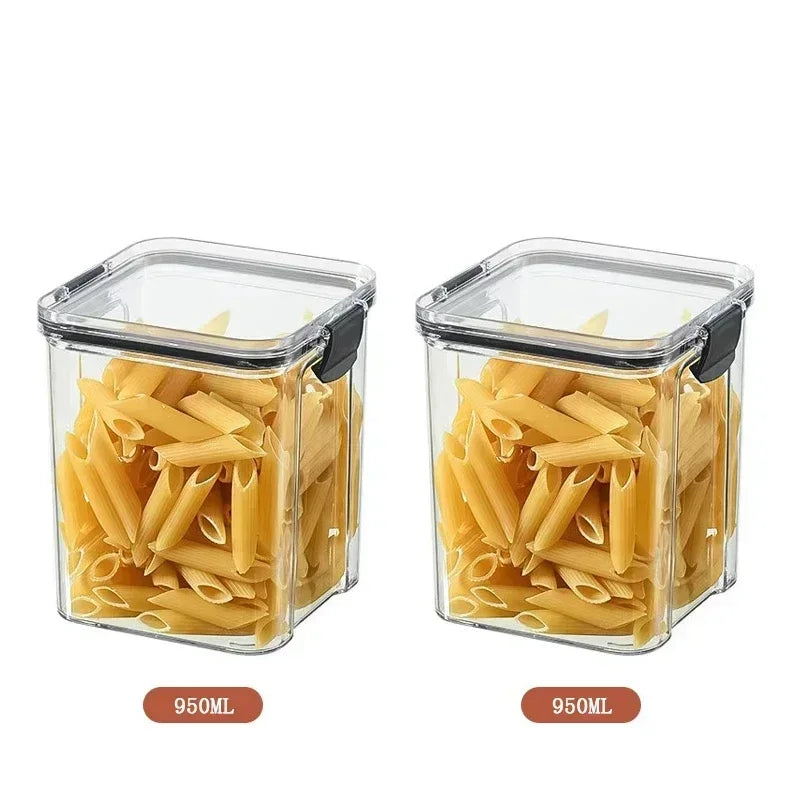Stackable Airtight Kitchen Storage Containers – Grain & Food Organizer Set
