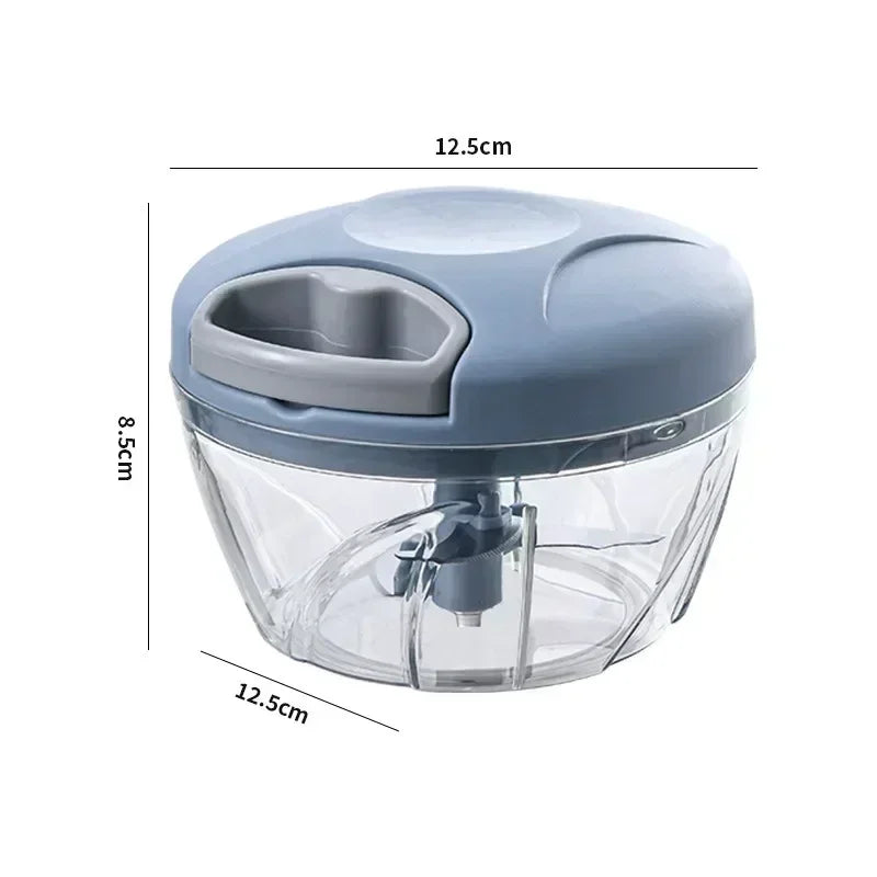 Manual Food Chopper – Pull Cord Vegetable & Garlic Cutter (500/900ML)
