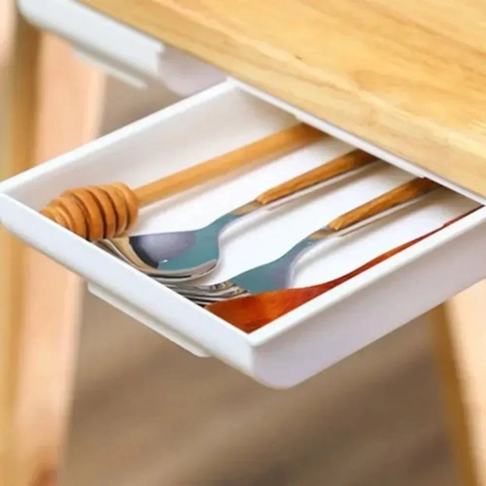 Under Desk Drawer – Hidden Self-Adhesive Storage Tray