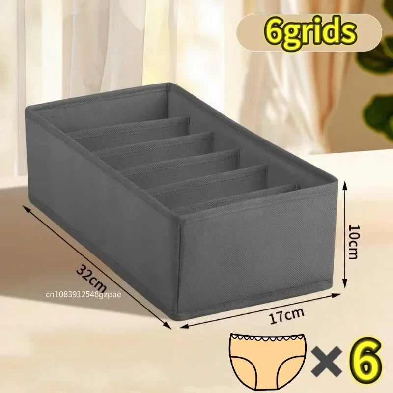 4-Piece Foldable Underwear & Socks Drawer Organizer Set – Non-Woven Storage Boxes